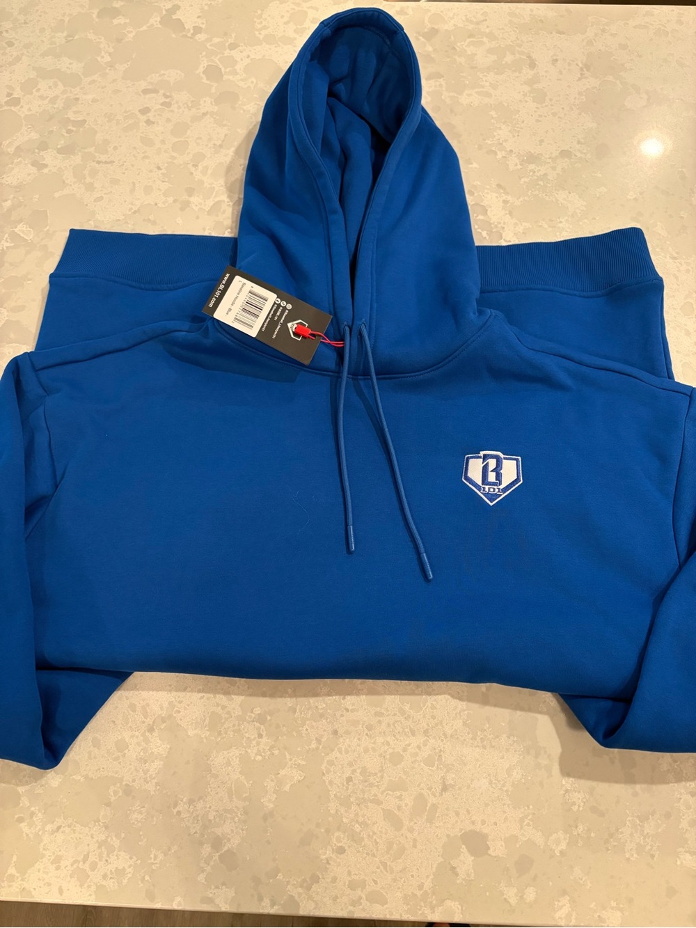 Baseball Lifestyle 101 Baseline Hoodie, Blue, NWT Adult Large